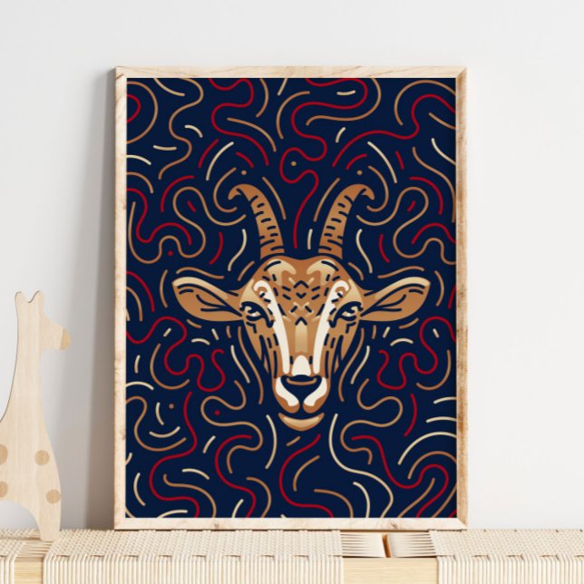 China Zodiac Goat | Zodiac Digital Print Poster (Skapare uppladdad)