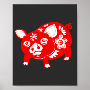 China Zodiac Gris Poster