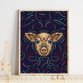 China Zodiac Gris | Zodiac Digital Print Poster