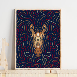 China Zodiac Horse | Zodiac Digital Print Poster