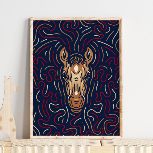 China Zodiac Horse | Zodiac Digital Print Poster (Skapare uppladdad)