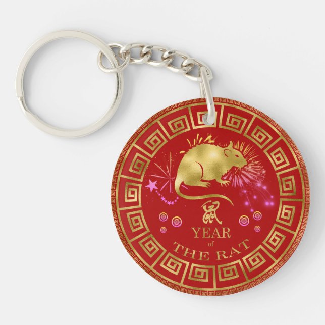 China Zodiac Råtta Red/Guld ID542 (Framsidan)