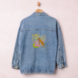 China Zodiac Tiger Denim Jacka
