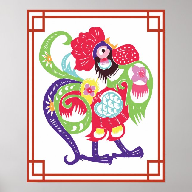 China Zodiac Tupp Papercut Poster (Framsidan)