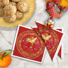 China Zodiac Tupp Red/Guld ID542 Pappersservett