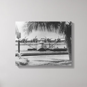 ChinaClipper som förtöjer på den hawaianska ön Canvastryck