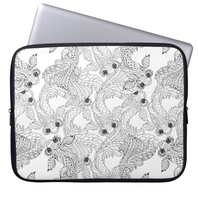 Chinafiskklotter Laptop Sleeve (Framsidan)