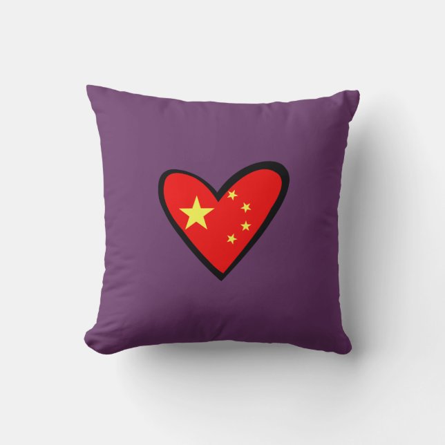 Chinahjärtaflagga Kudde (Framsida)