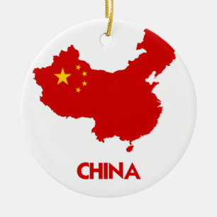 CHINAKARTA JULGRANSPRYDNAD KERAMIK