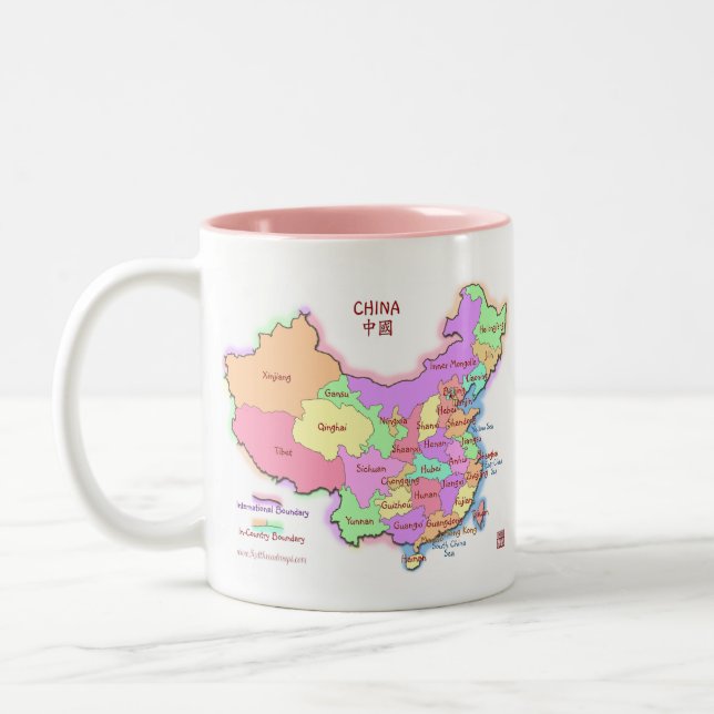 Chinakartamugg Två-Tonad Mugg (Vänster)