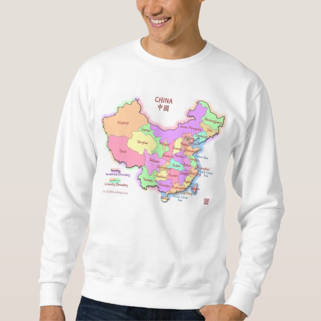 Chinakartatröja Lång Ärmad Tröja (Framsida)