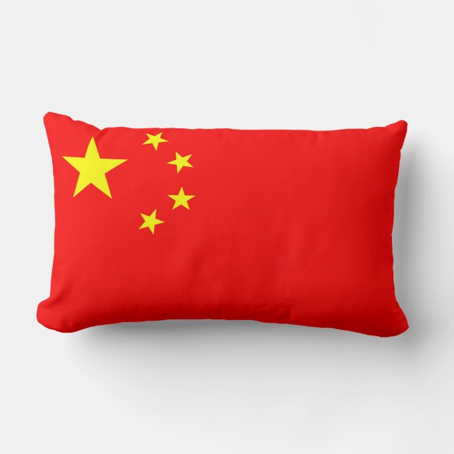 chinalandflagga kudder lumbarkudde (Framsida)