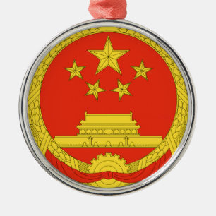 ChinamedborgareEmblem Julgransprydnad Metall