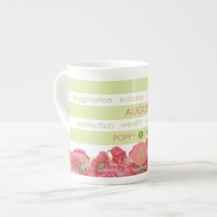Chinan Flower och Gem Rand Mugg August Bone Benporslin Mugg