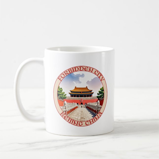 Chinan om den förbjudna staden Peking Kaffemugg (Vänster)