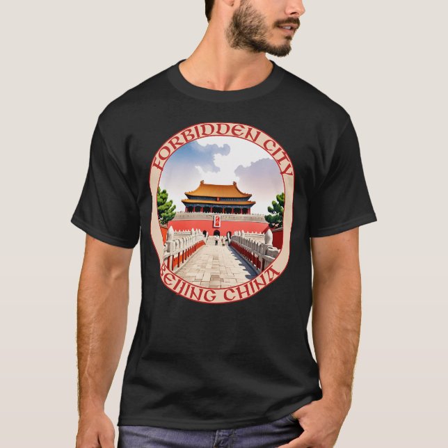 Chinan om den förbjudna staden Peking T Shirt (Framsida)