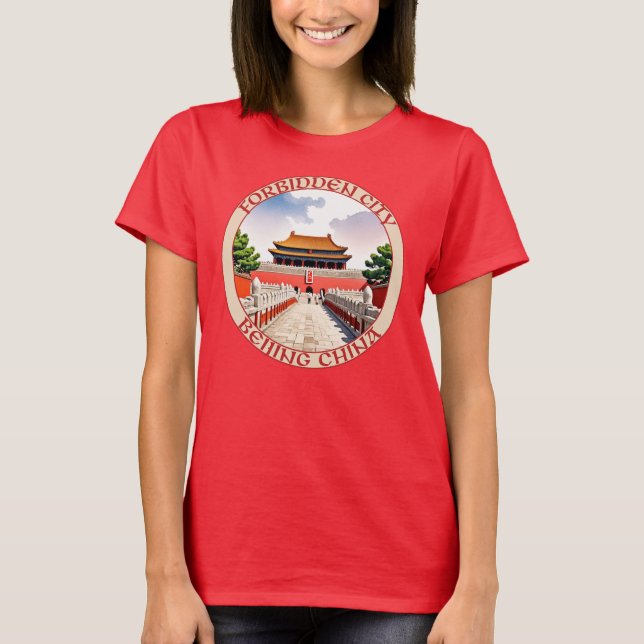Chinan om den förbjudna staden Peking T Shirt (Framsida)