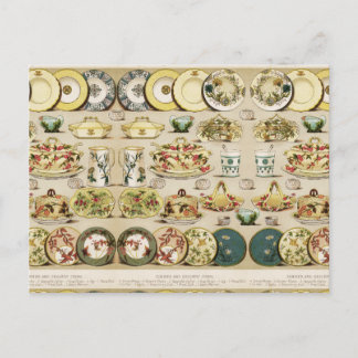 Chinan vintage Middag och Dessert Vykort