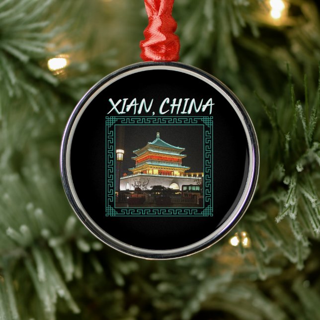 Chinans antike Xian Bell Torn Julgransprydnad Metall (Träd)