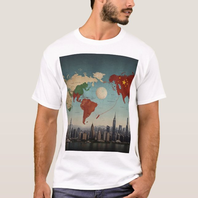 Chinans geopolitiska Stiga upp på världsscenen T Shirt (Framsida)