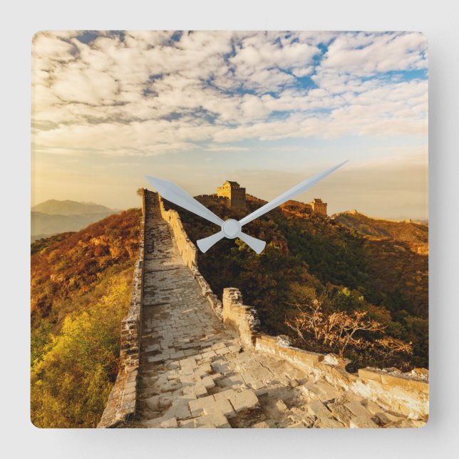 Chinans Underbarare vägg Fyrkantig Klocka (Framsida)