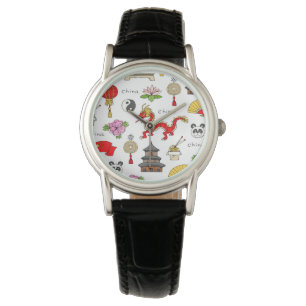 Chinasymbolmönster Armbandsur