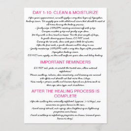 ChinatiEyebrow Microblading Aftercare Instructions Inbjudningar