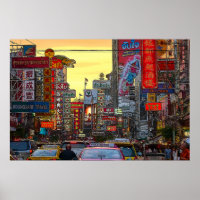Chinatown i Bangkok Thailand - Altered Photo