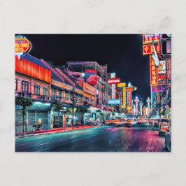 Chinatown i natt vykort