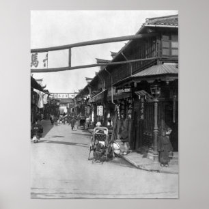 Chinatown i Shanghai, sent - århundrade för th 1 Poster