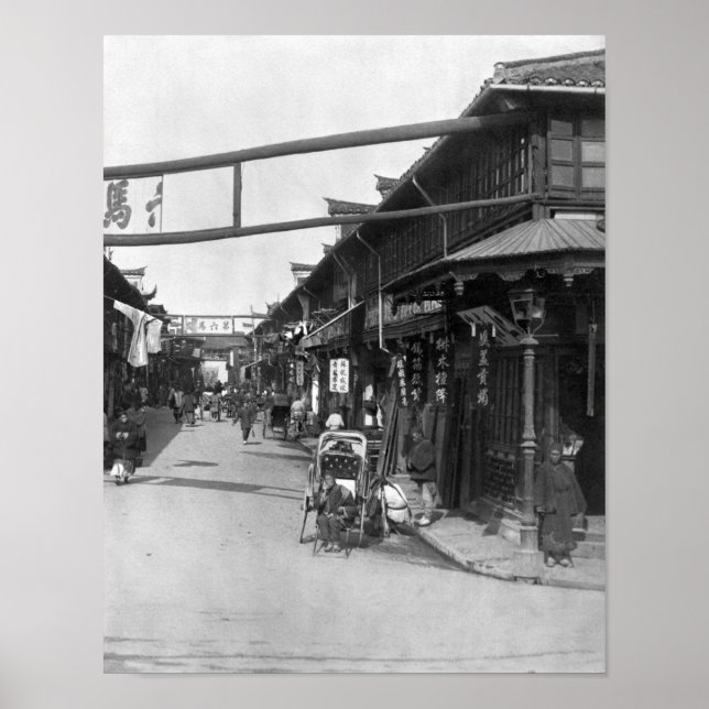 Chinatown i Shanghai, slutet av 1800-talet Poster (Framsidan)