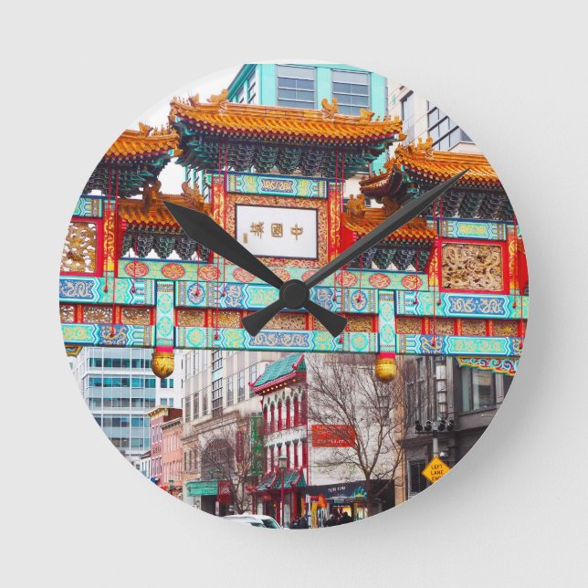 Chinatown i Washington DC. USA Rund Klocka (Framsida)