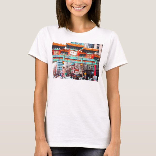 Chinatown i Washington DC. USA T Shirt (Framsida)