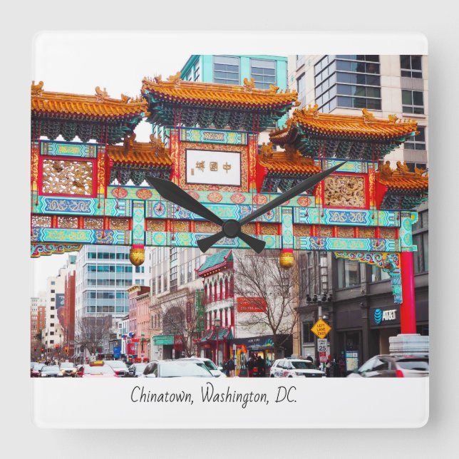 Chinatown i Washington. Fyrkantig Klocka (Framsida)