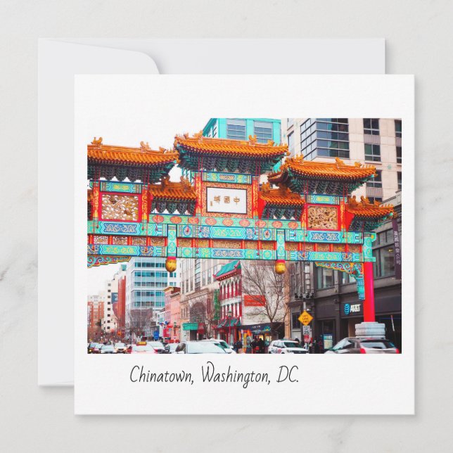 Chinatown i Washington. Tack Kort (Framsida)