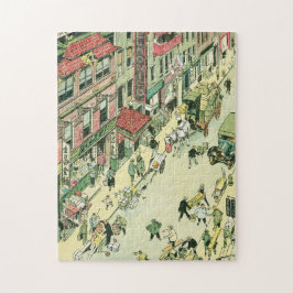 Chinatown NY Manhattan Street scen Tony Sarg Pussel