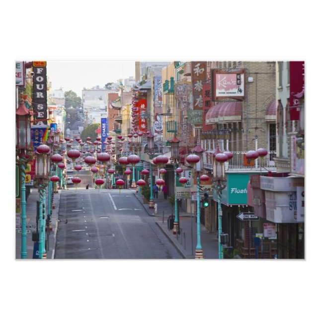 Chinatown på Grant Street i San Francisco. Fototryck (Framsidan)