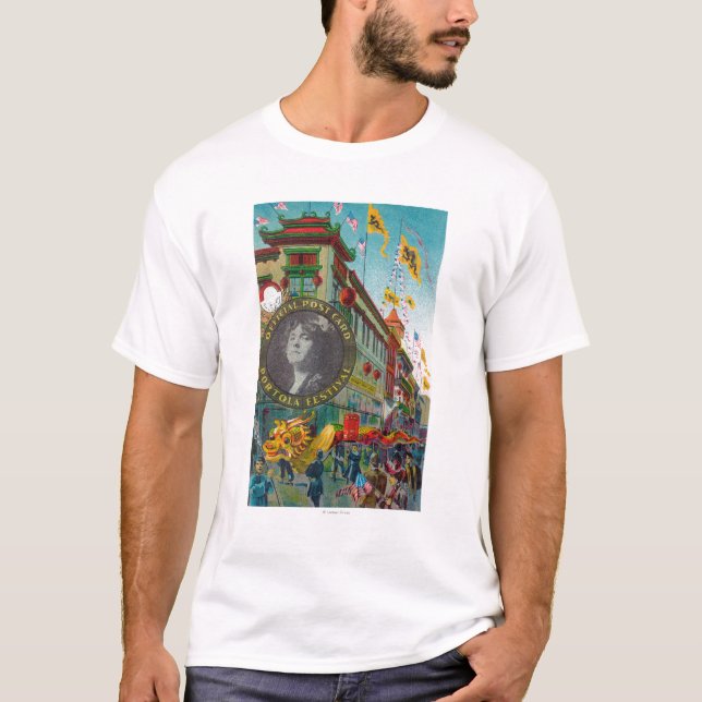 Chinatown parad för den Portola festivalen T Shirt (Framsida)