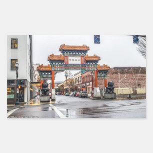 Chinatown Portland, Oregon rektangulär Rektangulärt Klistermärke