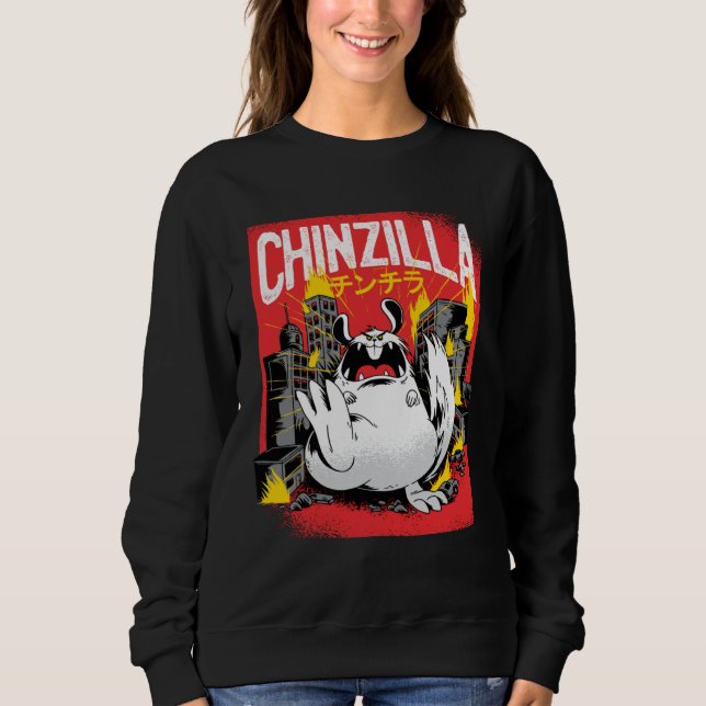 Chinazilla  Catzilla Cat Graphic  Cats T Shirt (Framsida)