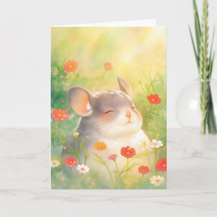 Chinchilla Blommiga Oasen Kort