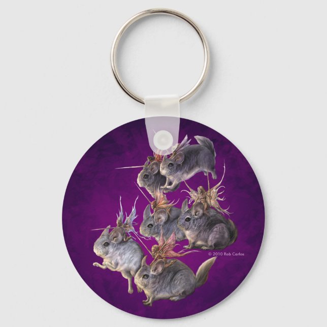 Chinchilla Cavalry Keychain Nyckelring (Framsida)