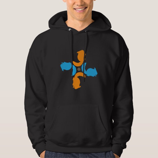 Chinchilla Circle Animal Lover Idea Hoodie (Framsida)