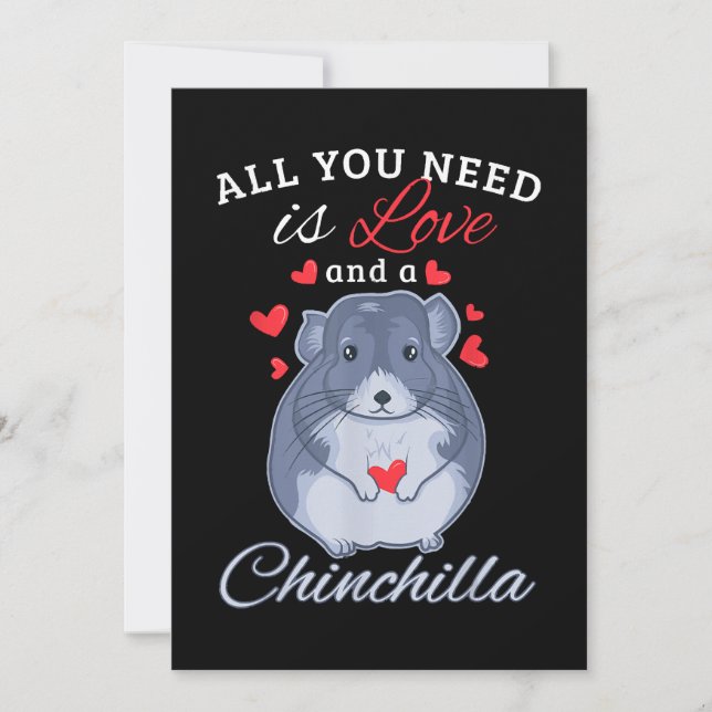 Chinchilla Gift Funny Cute Pet Animal Lover Owner Julkort (Framsida)