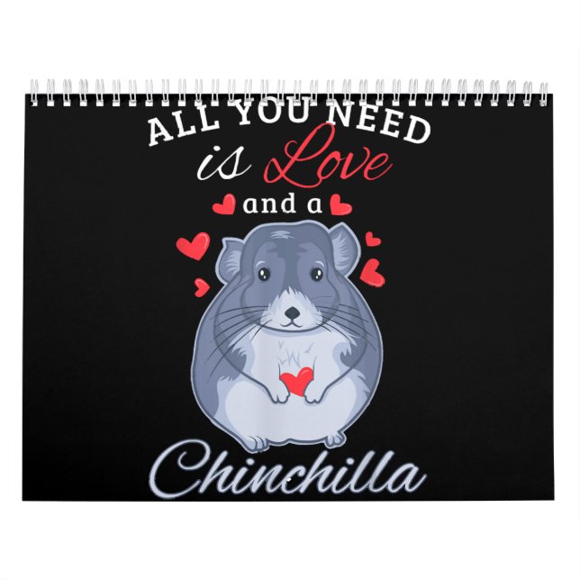 Chinchilla Gift Funny Cute Pet Animal Lover Owner Kalender (Omslag)