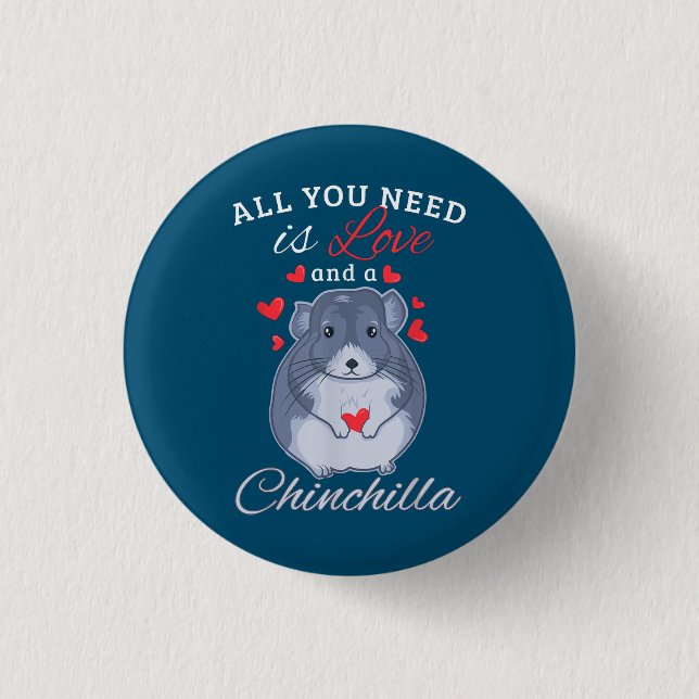 Chinchilla Gift Funny Cute Pet Animal Lover Owner Knapp (Framsida)