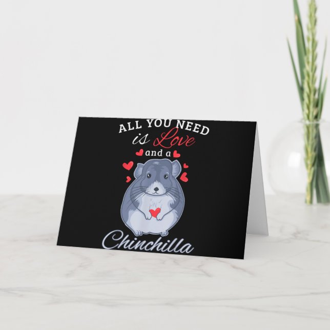 Chinchilla Gift Funny Cute Pet Animal Lover Owner Kort (Framsida)