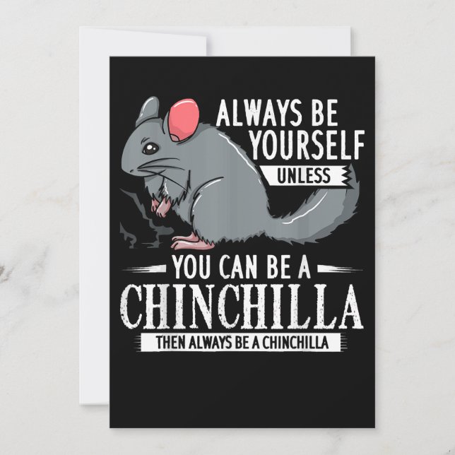 Chinchilla Gift Funny Cute Pet Julkort (Framsida)