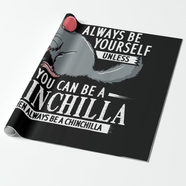 Chinchilla Gift Funny Cute Pet Presentpapper (Utrullad)