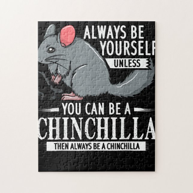 Chinchilla Gift Funny Cute Pet Pussel (Vertikal)